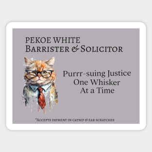 Cat Lawyer - Barrister & Solicitor Sticker